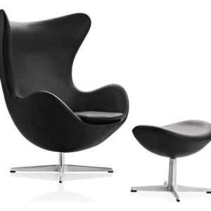 Sillón Eco Cuero Stargrain Angora con Otomana