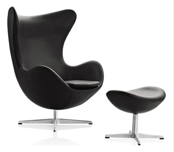 Sillón Eco Cuero Stargrain Angora con Otomana